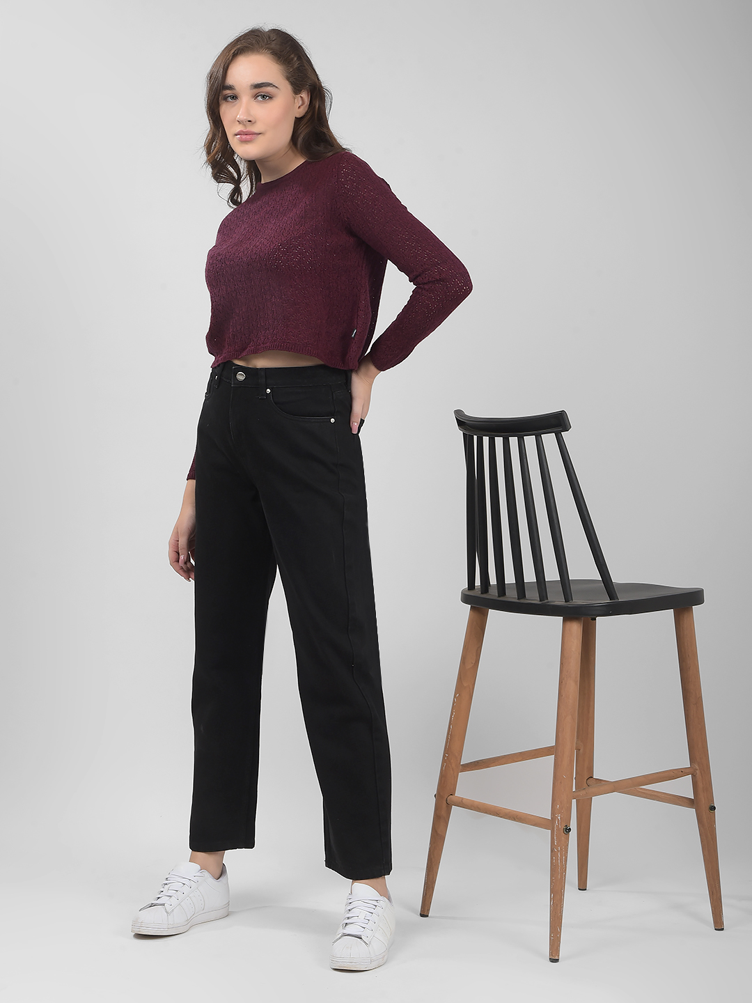 Numero Uno Women Black Straight Fit Sustainable Jeans